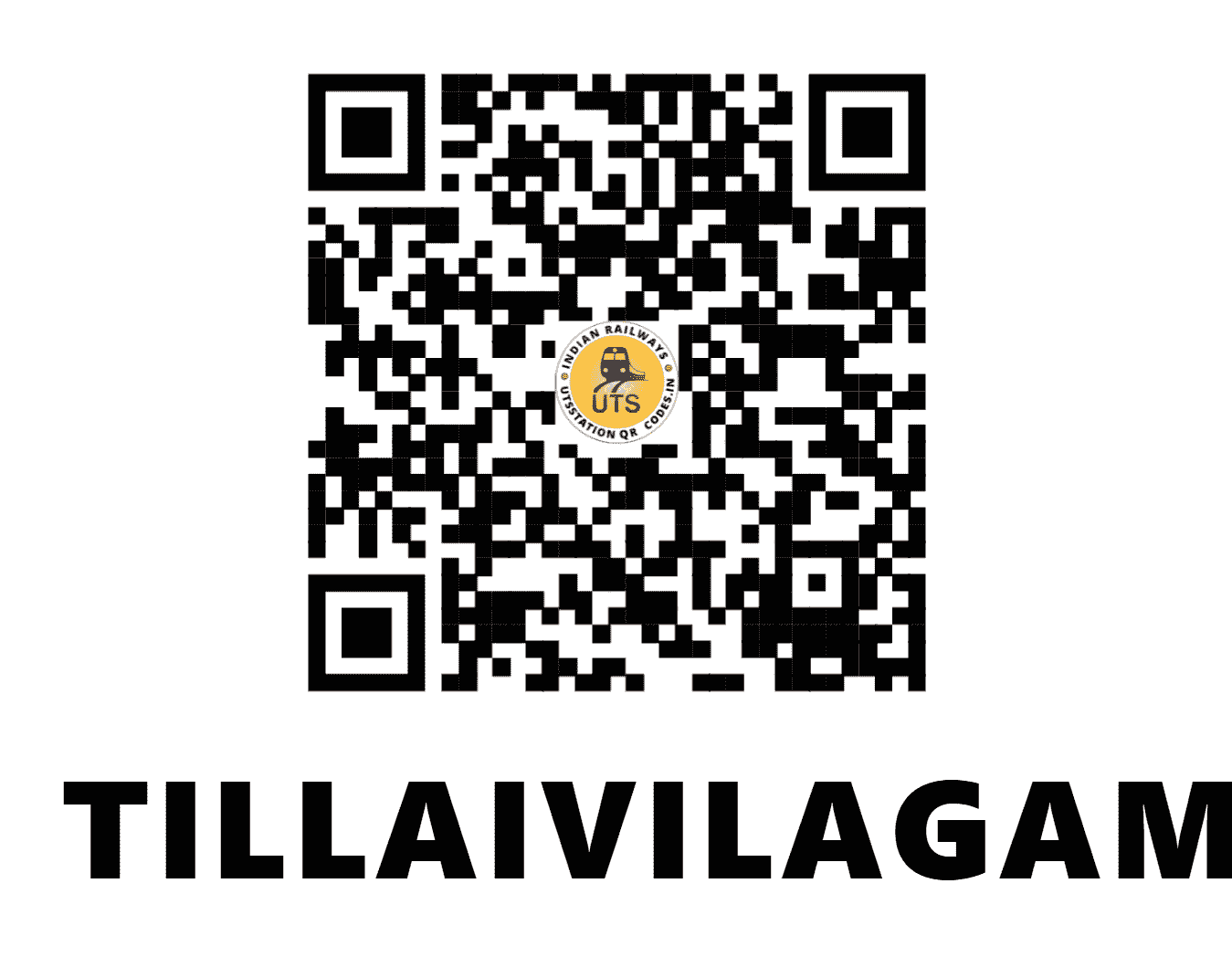 UTS QR Code for TILLAIVILAGAM - TAM (SR - TAMIL NADU)